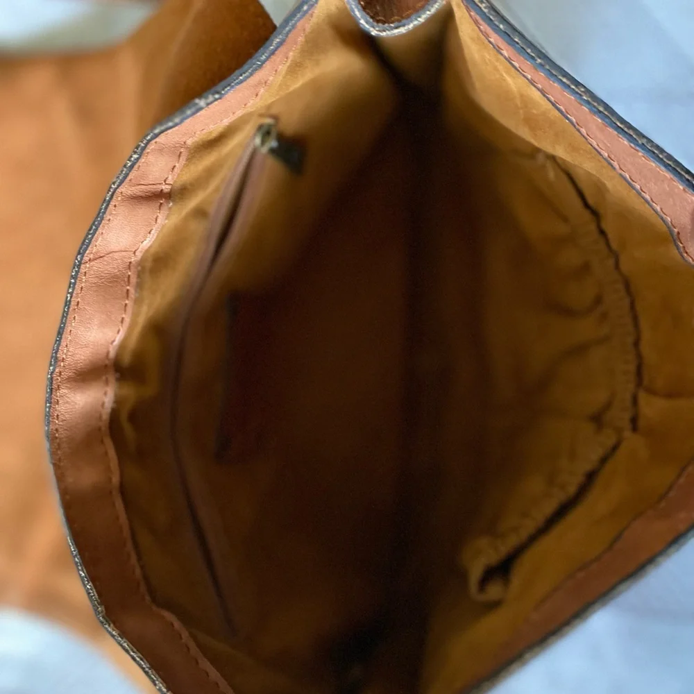 Patricia Nash brown leather crossbody satchel bag - Picture 8 of 10